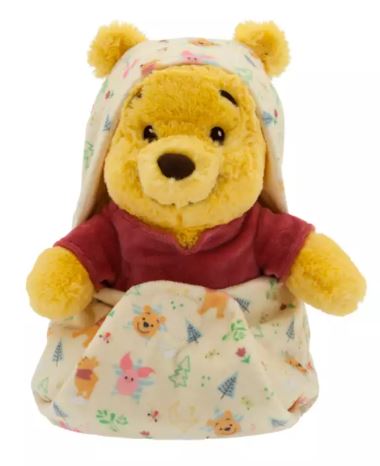 Disney Parks - Plush Babies in Swaddle - Hooded Pouch - Winnie the Pooh - Pooh