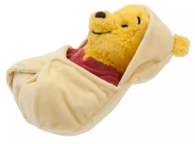 Disney Parks - Plush Babies in Swaddle - Hooded Pouch - Winnie the Pooh - Pooh
