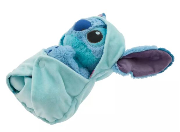 Disney Parks - Plush Babies in Swaddle - Hooded Pouch - Lilo and Stitch - Stitch