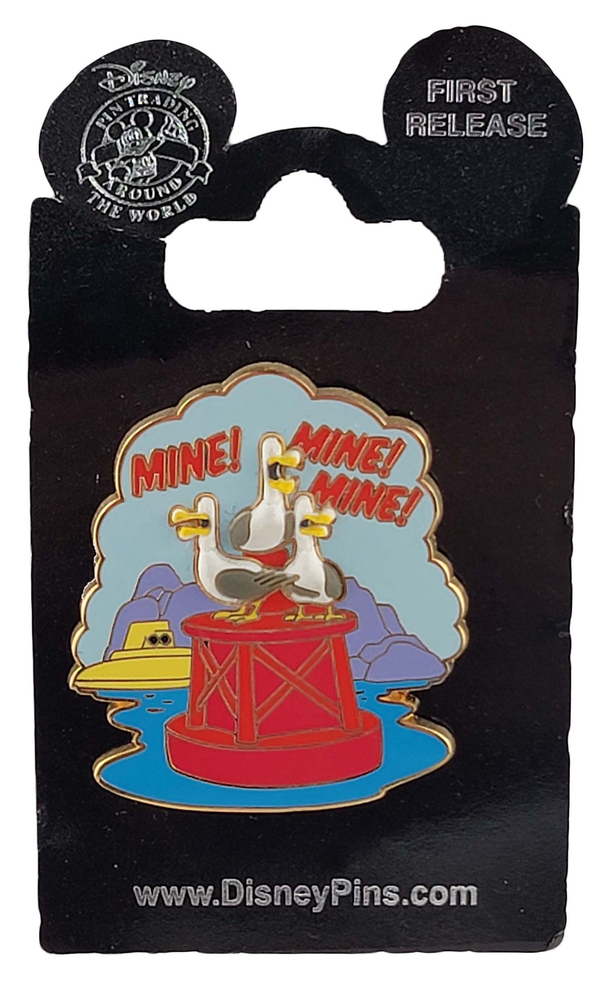 Disney Pin - Finding Nemo Submarine Voyage - Seagulls - Mine! Mine! Mine! - front view