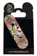 Disney Pin - Pirates of the Caribbean - Pirate Skull Skateboard - front view