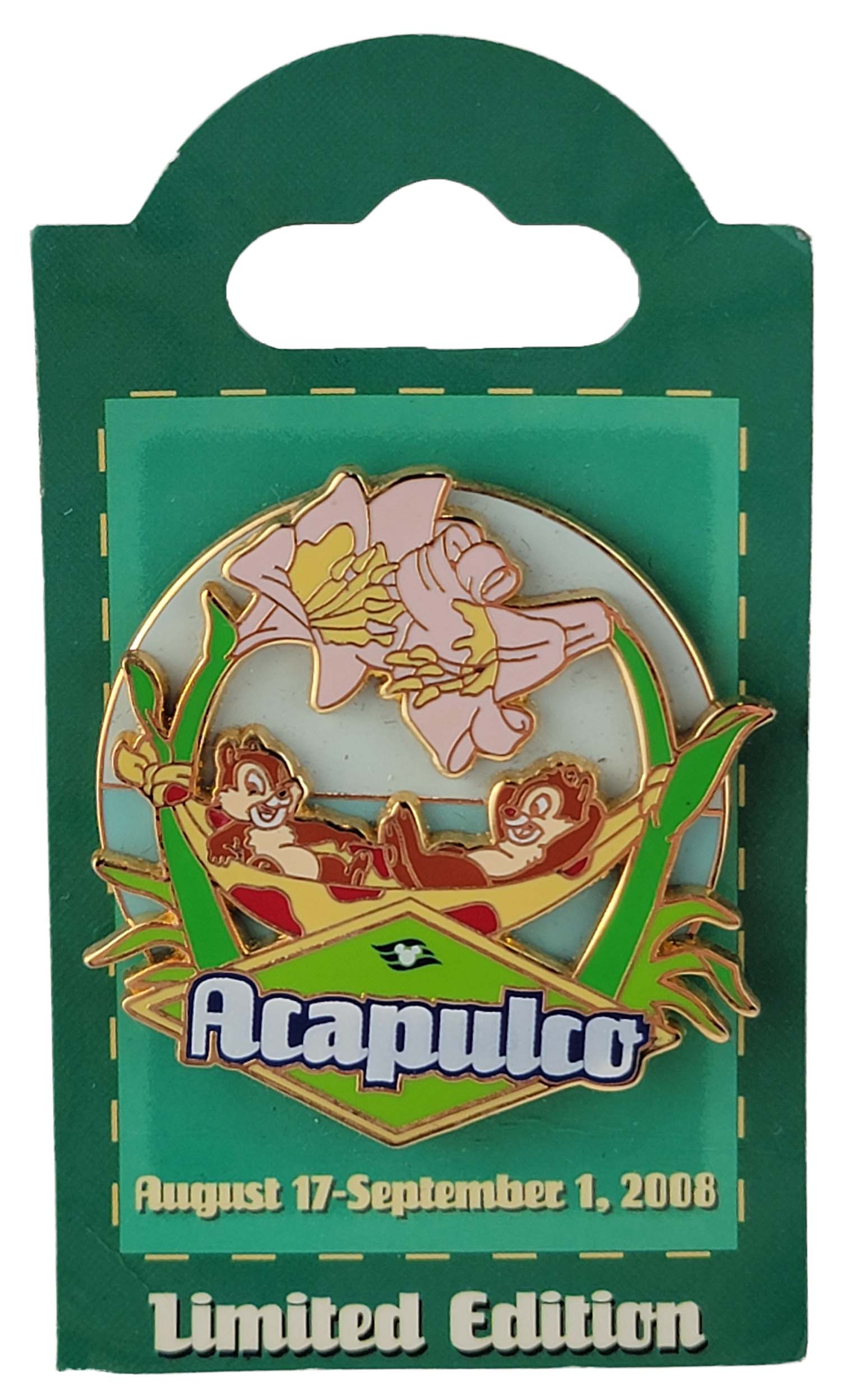 Disney Pin - DCL - Panama Canal Crossing 2008 - Acapulco (Chip and Dale)