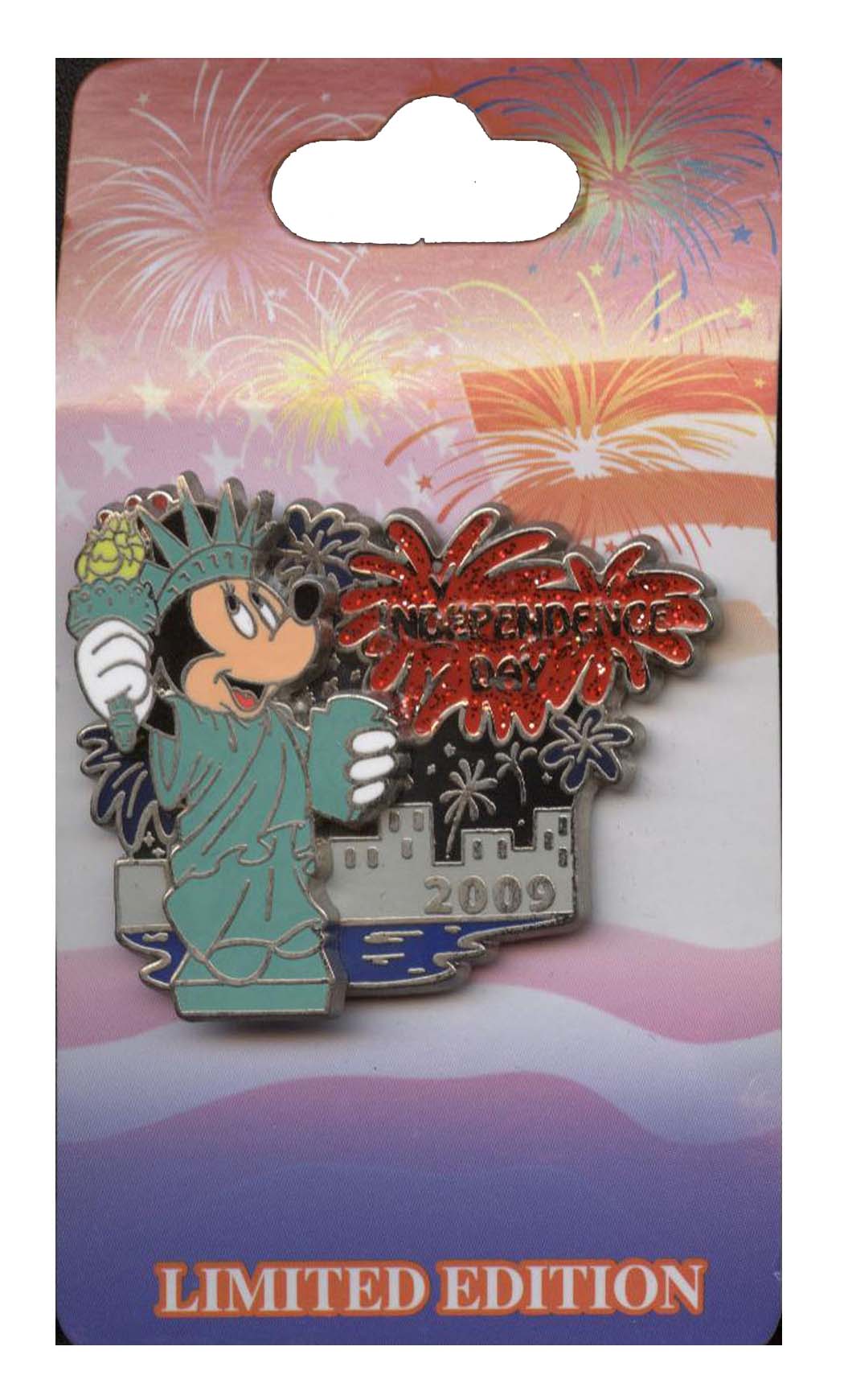 Disney Pin - Independence Day 2009 - Minnie Mouse - front view