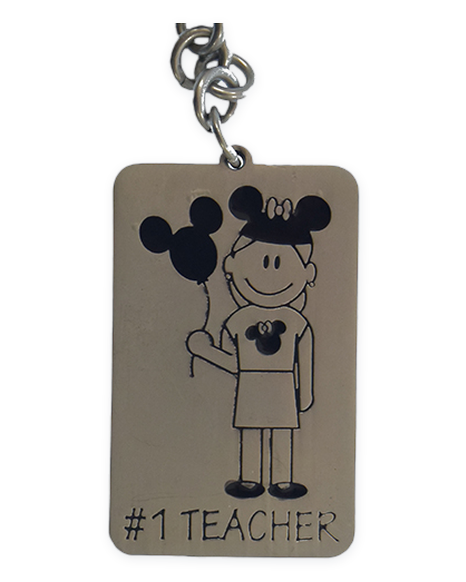 Disney Parks Keychain - #1 Teacher - Female