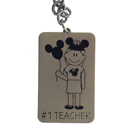 Disney Parks Keychain - #1 Teacher - Female