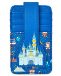Disney Parks Card Holder - Park Icons - Blue - front view