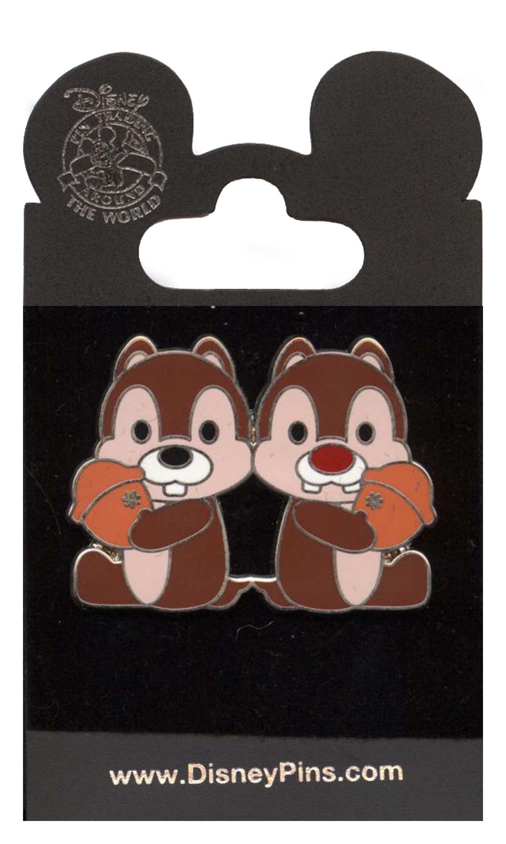 Disney Pin - Chip and Dale - Cute Characters - Acorns