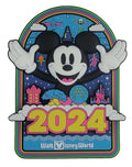 Disney Parks Magnet - Walt Disney World 2024 - Mickey & Four Park Icons - front view