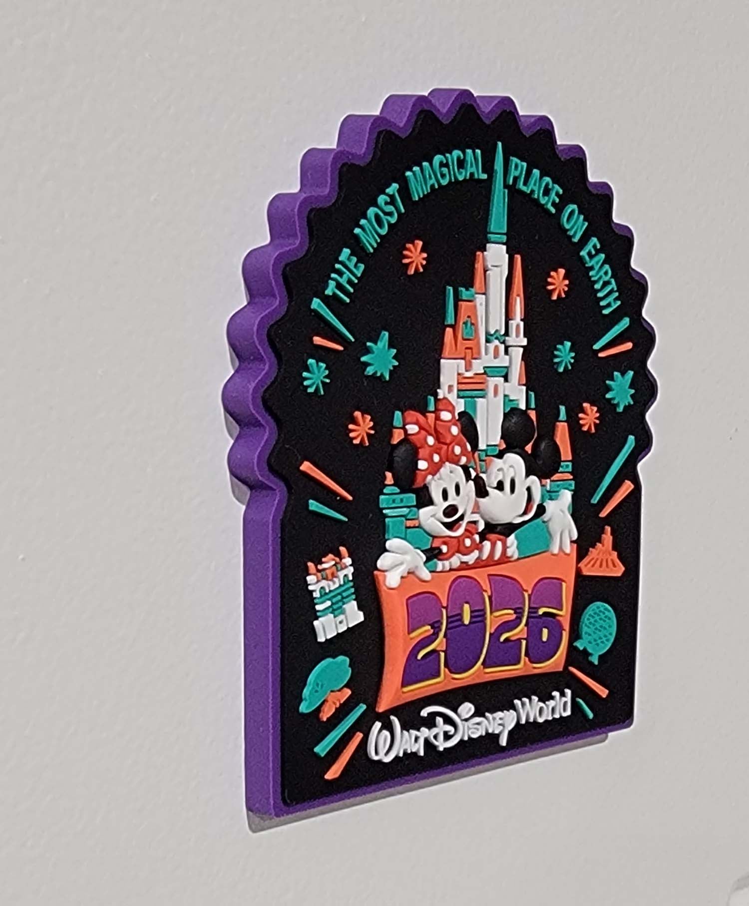 Disney Parks Magnet - Walt Disney World - Dated 2026 - The Most Magical Place on Earth - Mickey and Minnie Mouse
