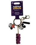 Disney Parks 2026 Mickey and Minnie keychain with card and charms