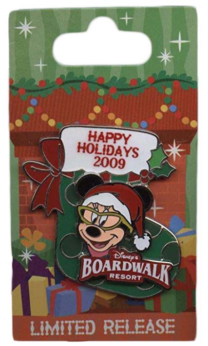 Disney Pin - Happy Holidays 2009 - Beach Club Resort - Minnie Mouse