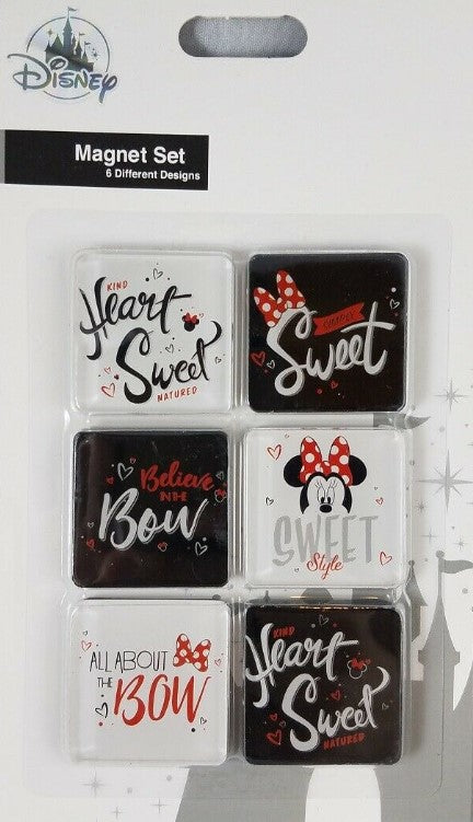 Disney Parks Magnet Set - Minnie Mouse Sweet Bow - 6-Piece - front view