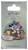 Disney Pin - EPCOT Flower and Garden Festival 2010 - Mickey and Minnie Mouse on a Picnic - front view
