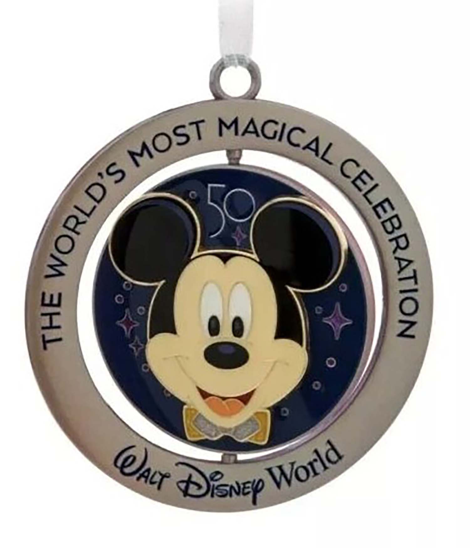 Disney Parks Ornament - Walt Disney World 50th Anniversary - Mickey Spinner, image 1