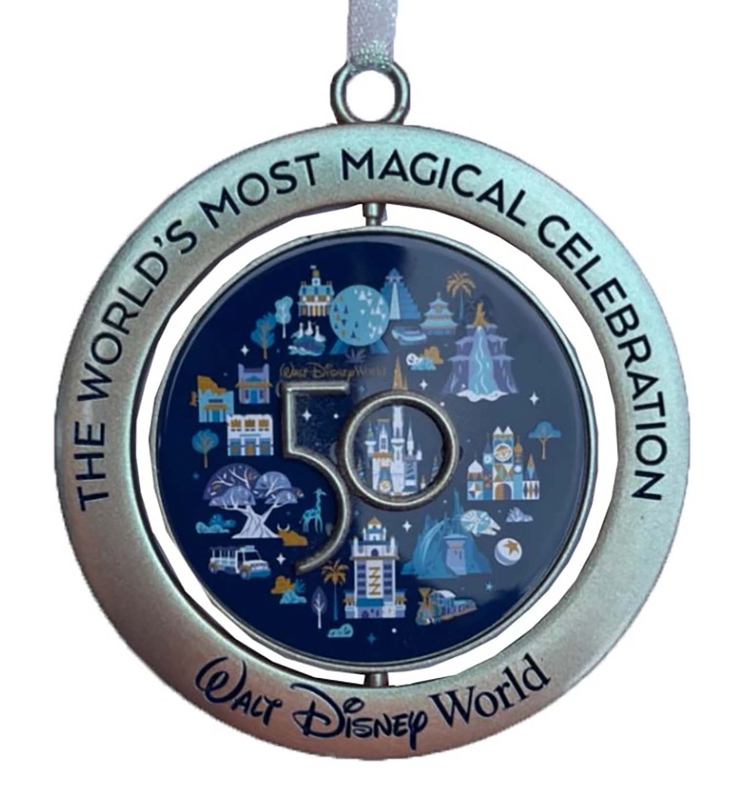 Disney Parks Ornament - Walt Disney World 50th Anniversary - Mickey Spinner, image 2