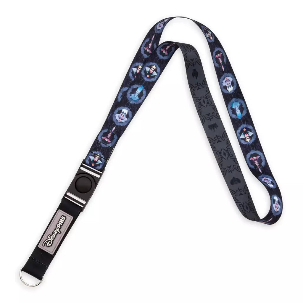 Disney Parks Pin Trading Lanyard - Disney Villains - front view
