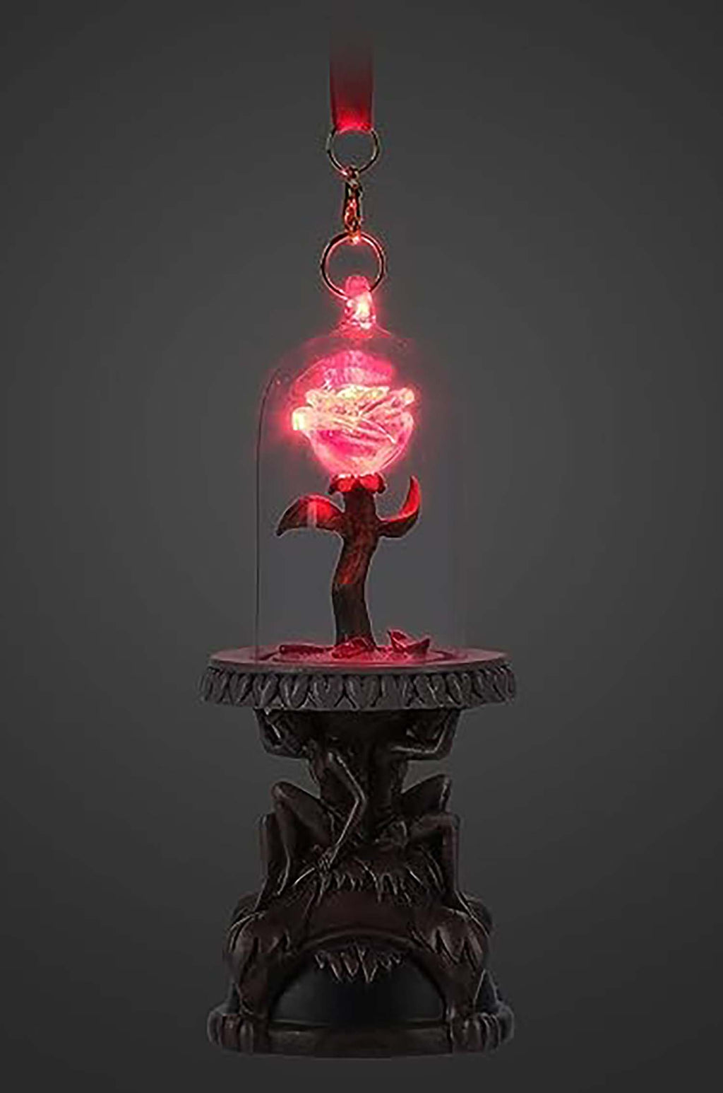 Disney Parks Ornament - Beauty and the Beast - Enchanted Rose Light-Up, image 2
