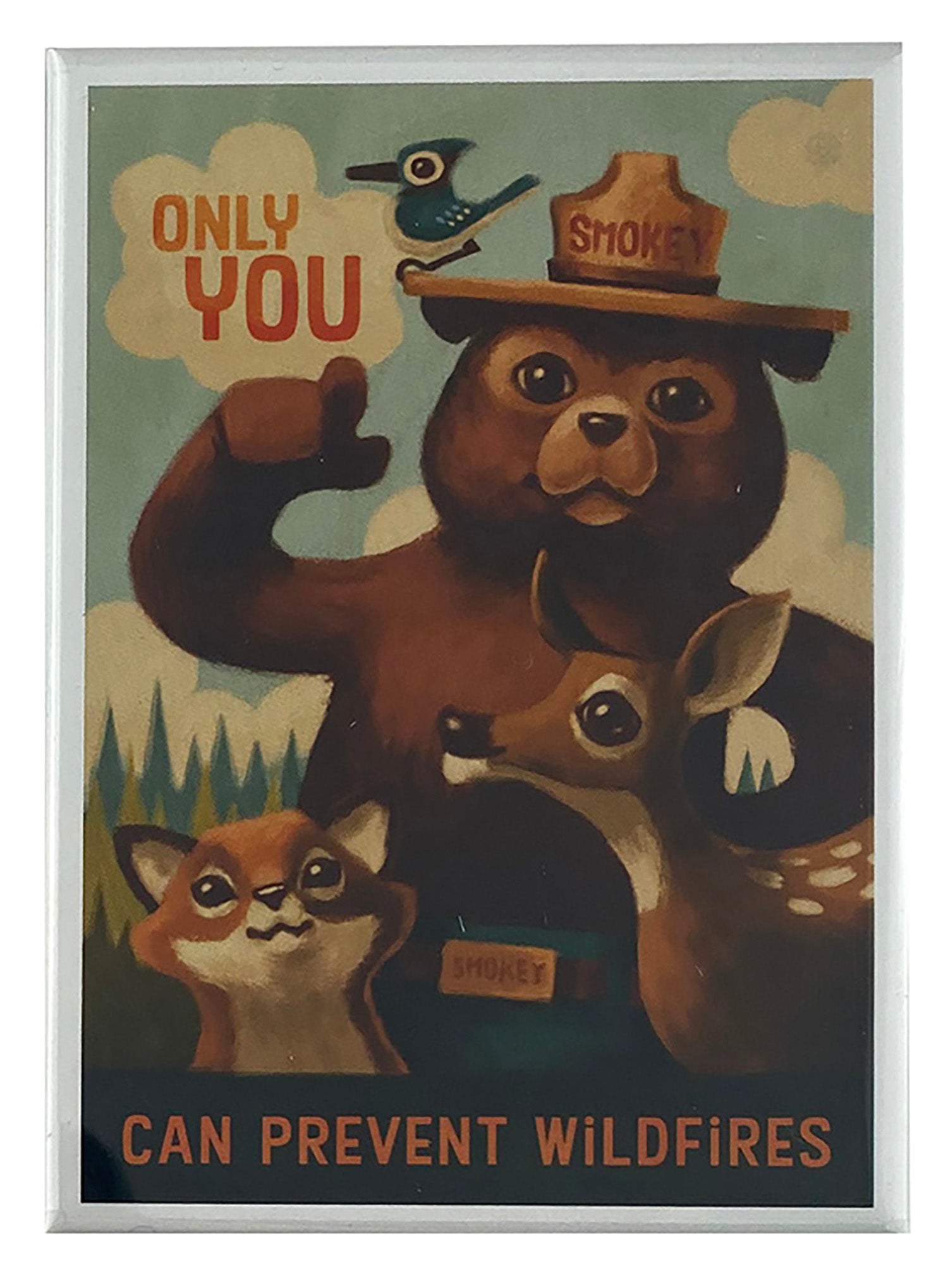 Disney Parks Magnet - Smokey the Bear - Only You Can Prevent Wildfires - front view