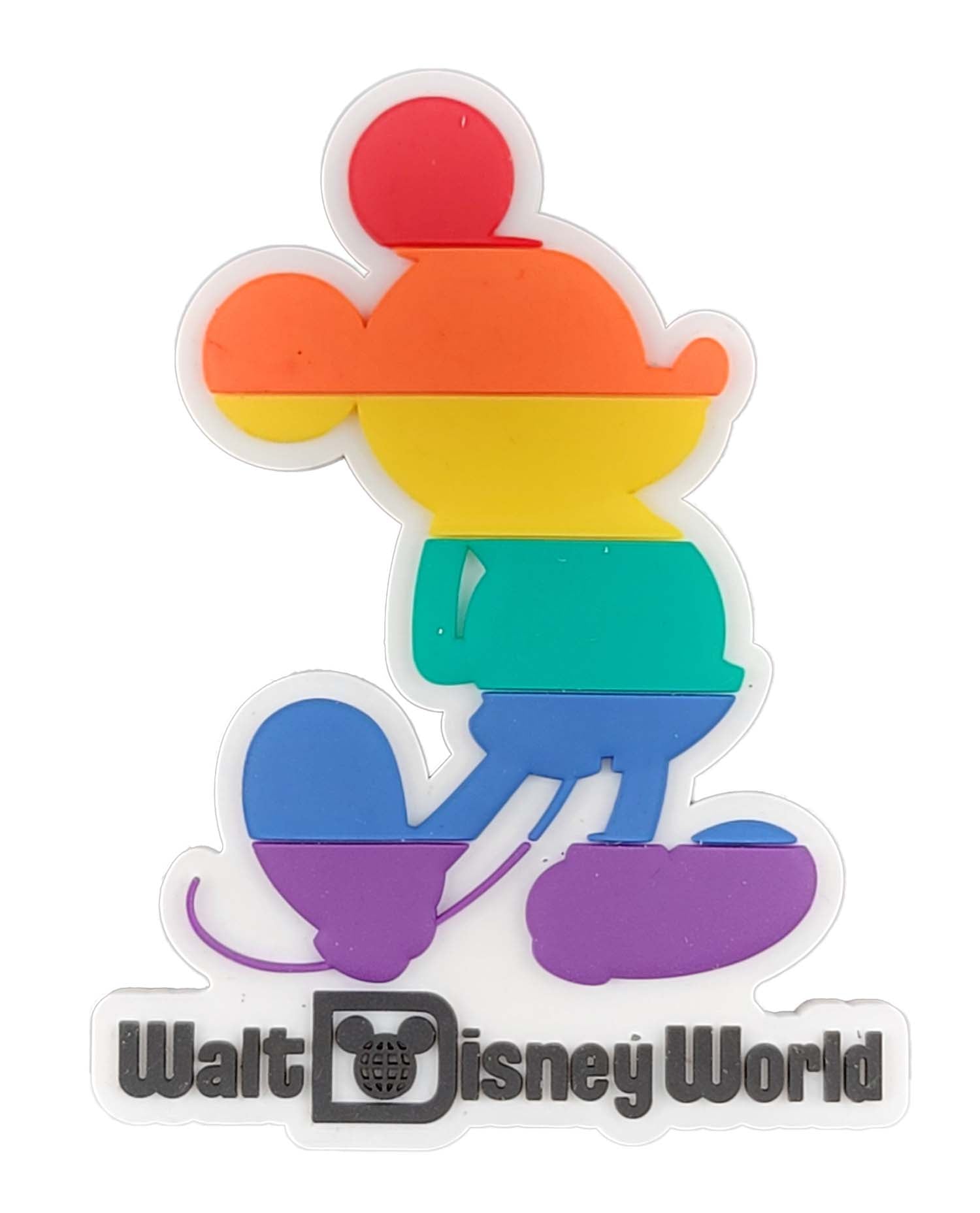 Disney Parks Magnet - Rainbow Pride - WDW - Mickey Silhouette - front view