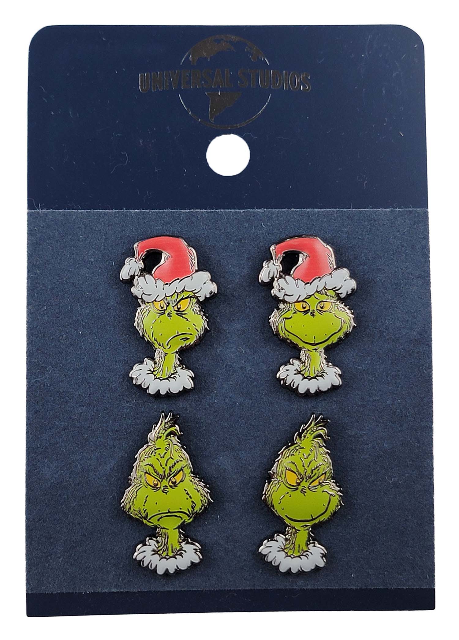 Universal Studios -  Dr. Seuss - How the Grinch Stole Christmas - Expressions / Emojis - 4 Pin Set