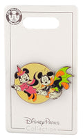 Disney Pin - Halloween 2018 - Vampire Mickey and Witch Minnie - Glow-in-the-Dark - front view