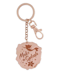 Disney Parks Keychain - The Little Mermaid - Ariel Quote - Make a Splash - Rose Gold