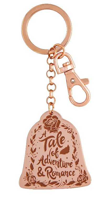 Disney Parks Keychain - Rose Gold - Belle Quote - Adventure Awaits
