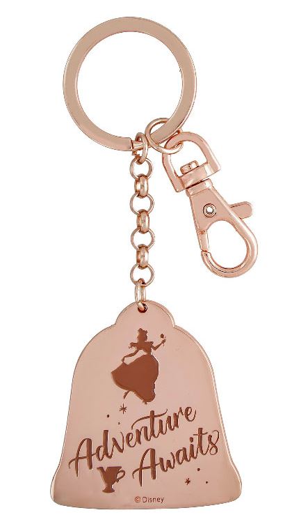 Disney Parks Keychain - Rose Gold - Belle Quote - Adventure Awaits