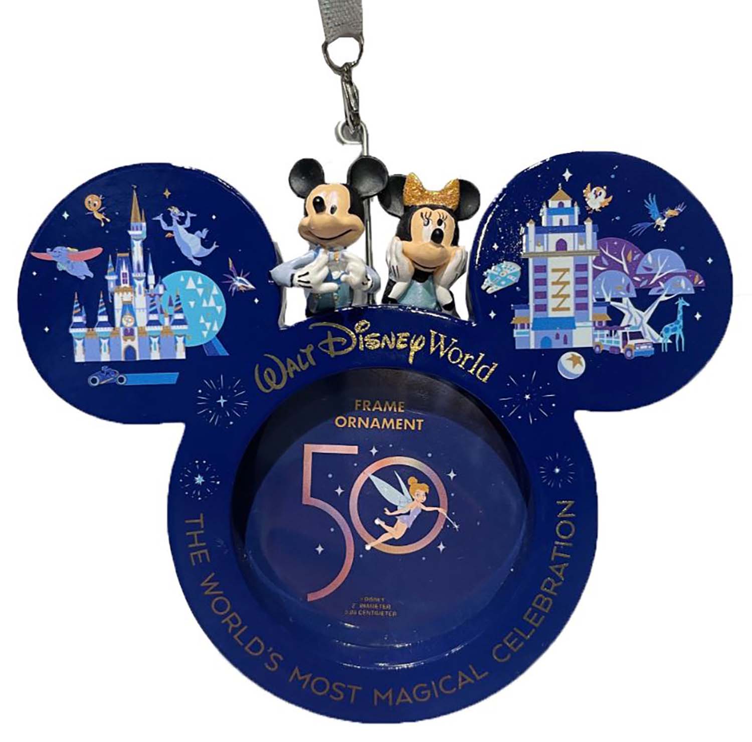 Disney Parks Ornament - 50th Anniversary - WDW - Mickey and Minnie - Photo Frame
