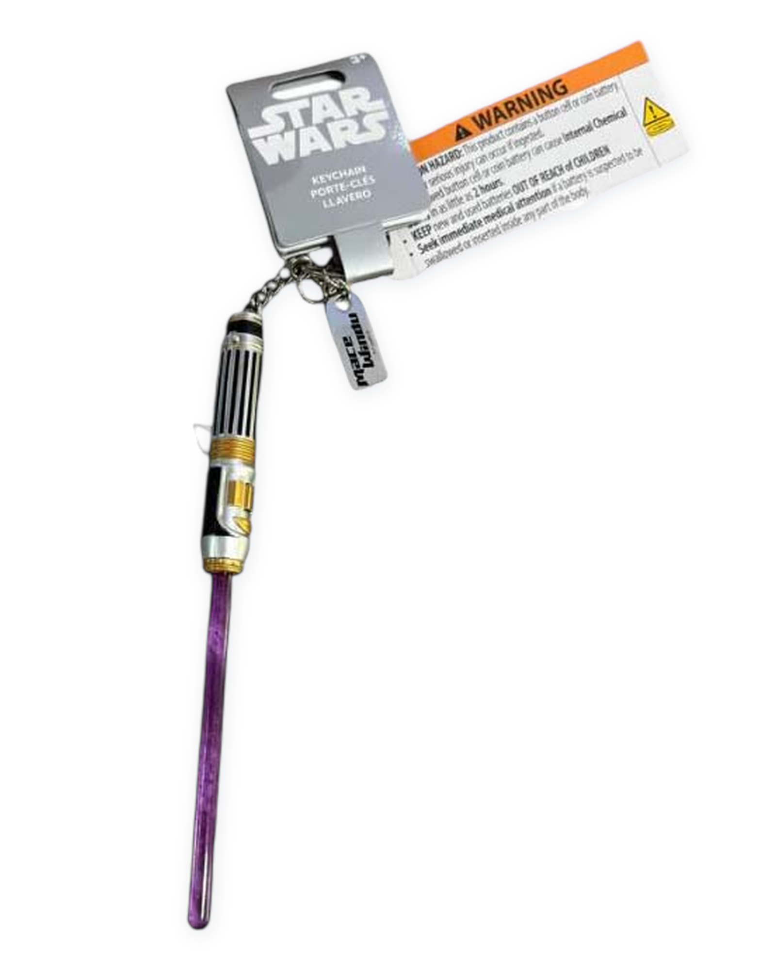 Disney Parks Keychain - Star Wars - Purple Lightsaber - Mace Windu