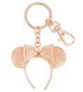 Disney Parks Keychain - Minnie Mouse Ear Headband - Rose Gold - Metal