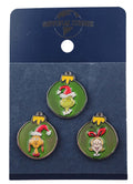 Universal Studios -  Dr. Seuss - How the Grinch Stole Christmas - Ornaments - Grinch, Max, and Cindy Lou Who - 3 Pin Set
