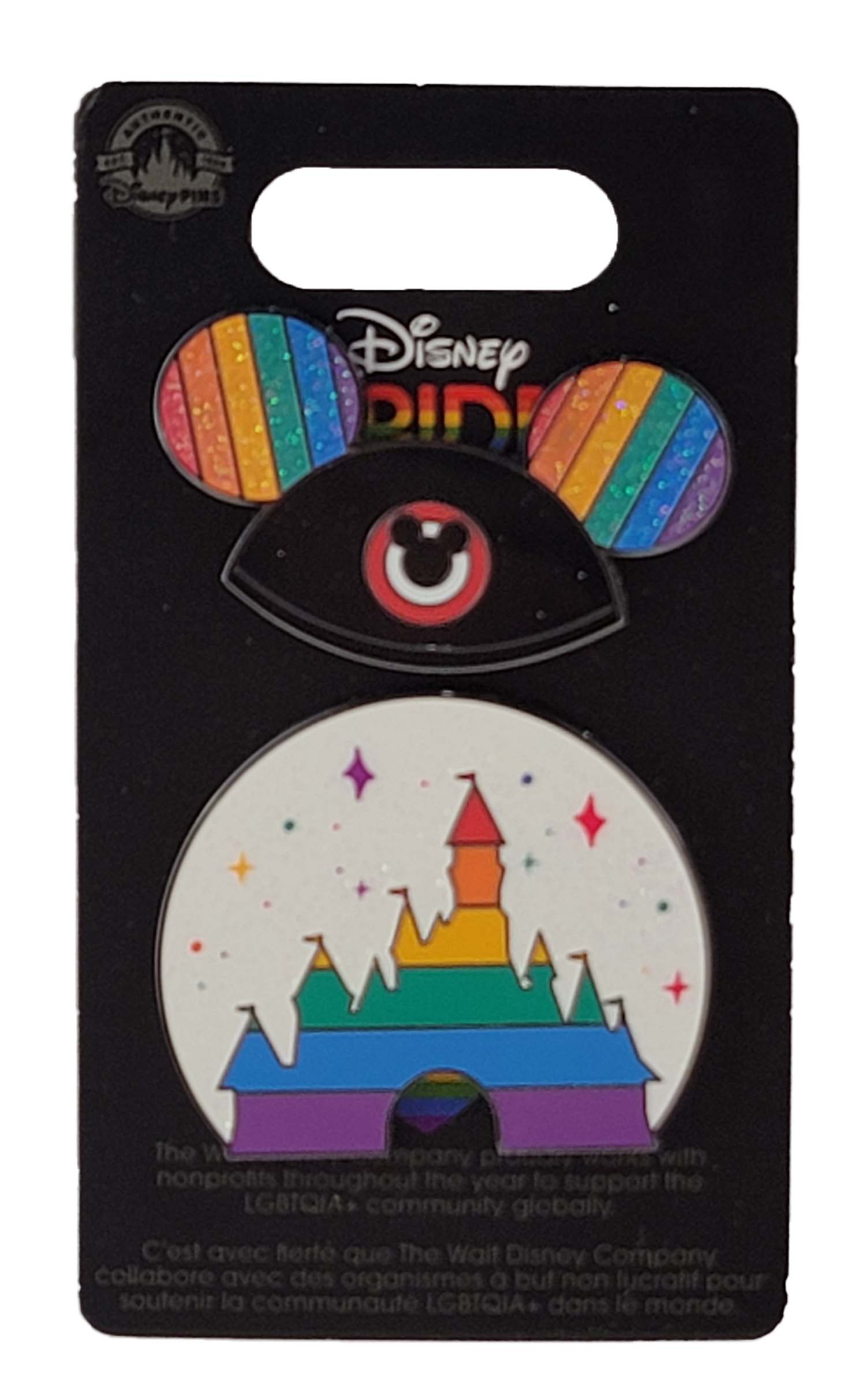 Disney Pin - Rainbow Pride Collection - Mickey Mouse Ear Hat - Fantasyland Castle