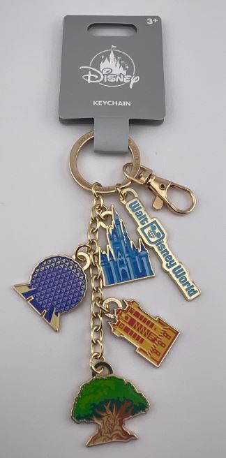 Disney Parks Keychain - WDW Four Park Icons Charms