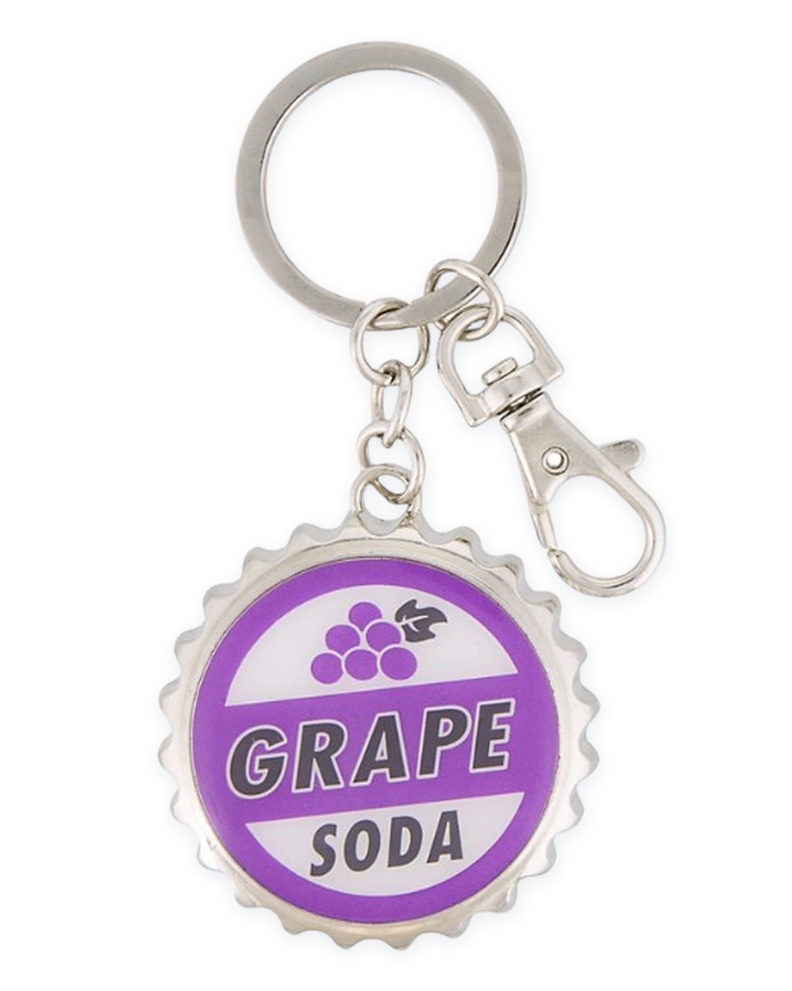 Disney Parks Keychain - UP - Grape Soda Cap - Metal Bottle Opener