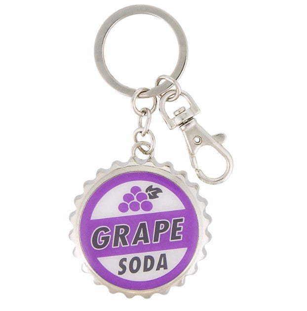 Disney Parks Keychain - UP - Grape Soda Cap - Metal Bottle Opener
