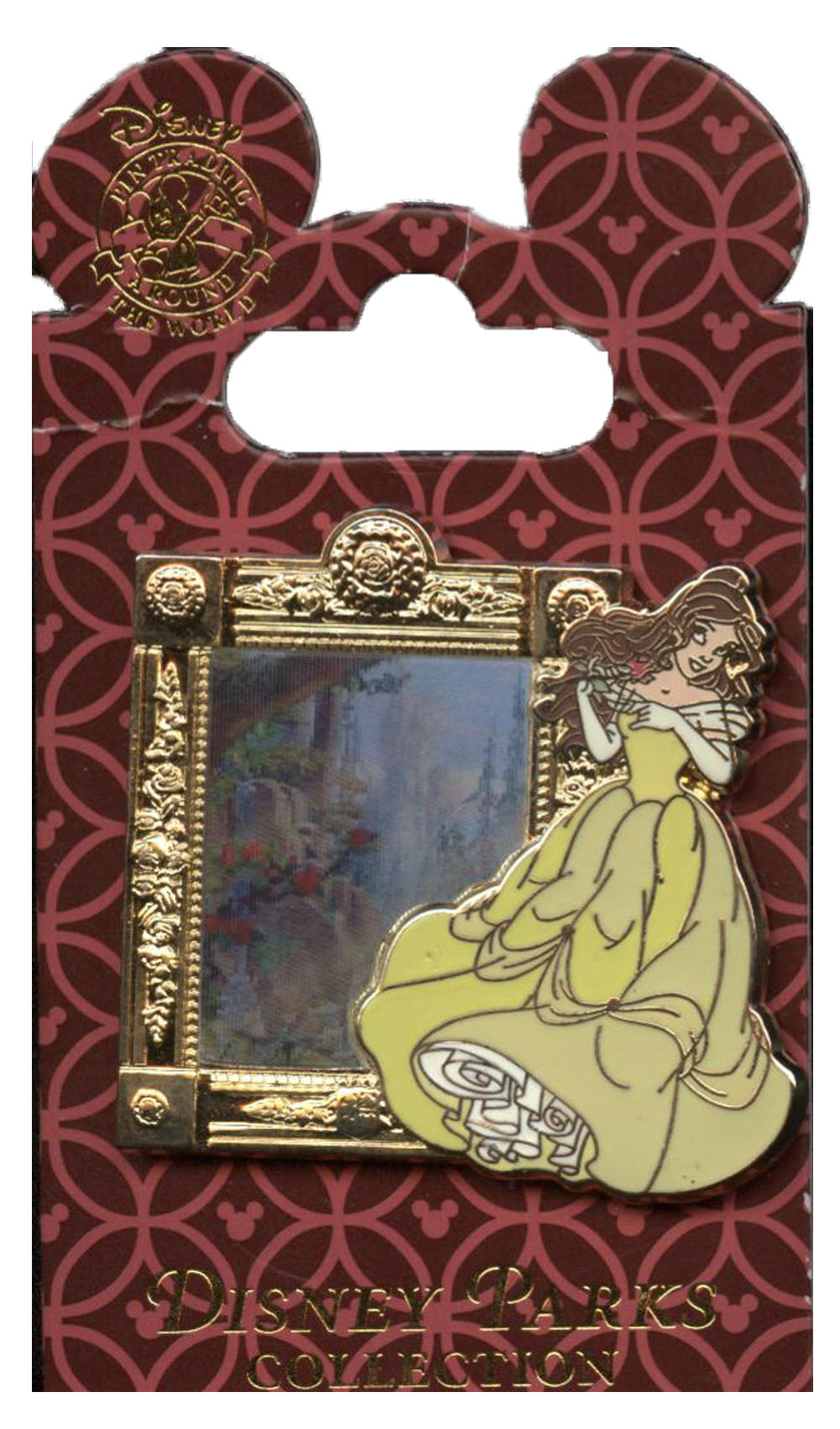 Disney Pin - Beauty and the Beast - Enchanted Tales with Belle - Magic Mirror - Lenticular - front view