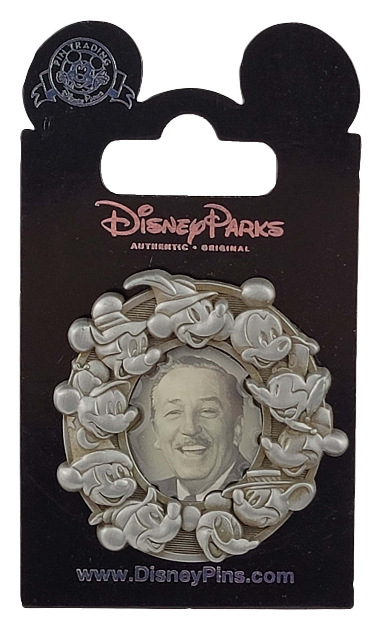 Disney Pin - Walt Disney and Mickey Through the Years - Sculpted Frame - front view