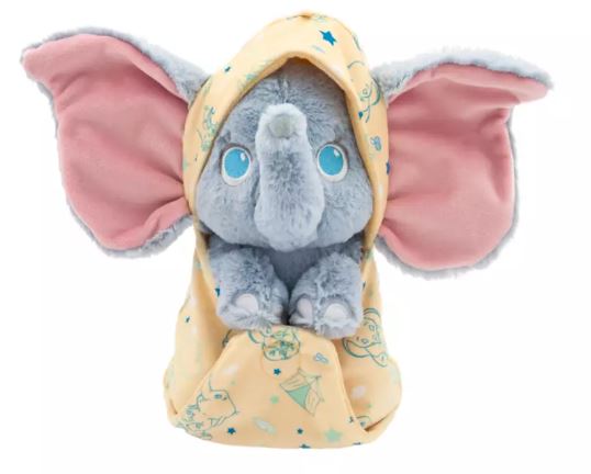 Disney Parks - Plush Babies in Swaddle - Hooded Pouch - Dumbo
