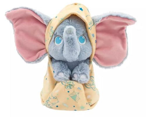 Disney Parks - Plush Babies in Swaddle - Hooded Pouch - Dumbo