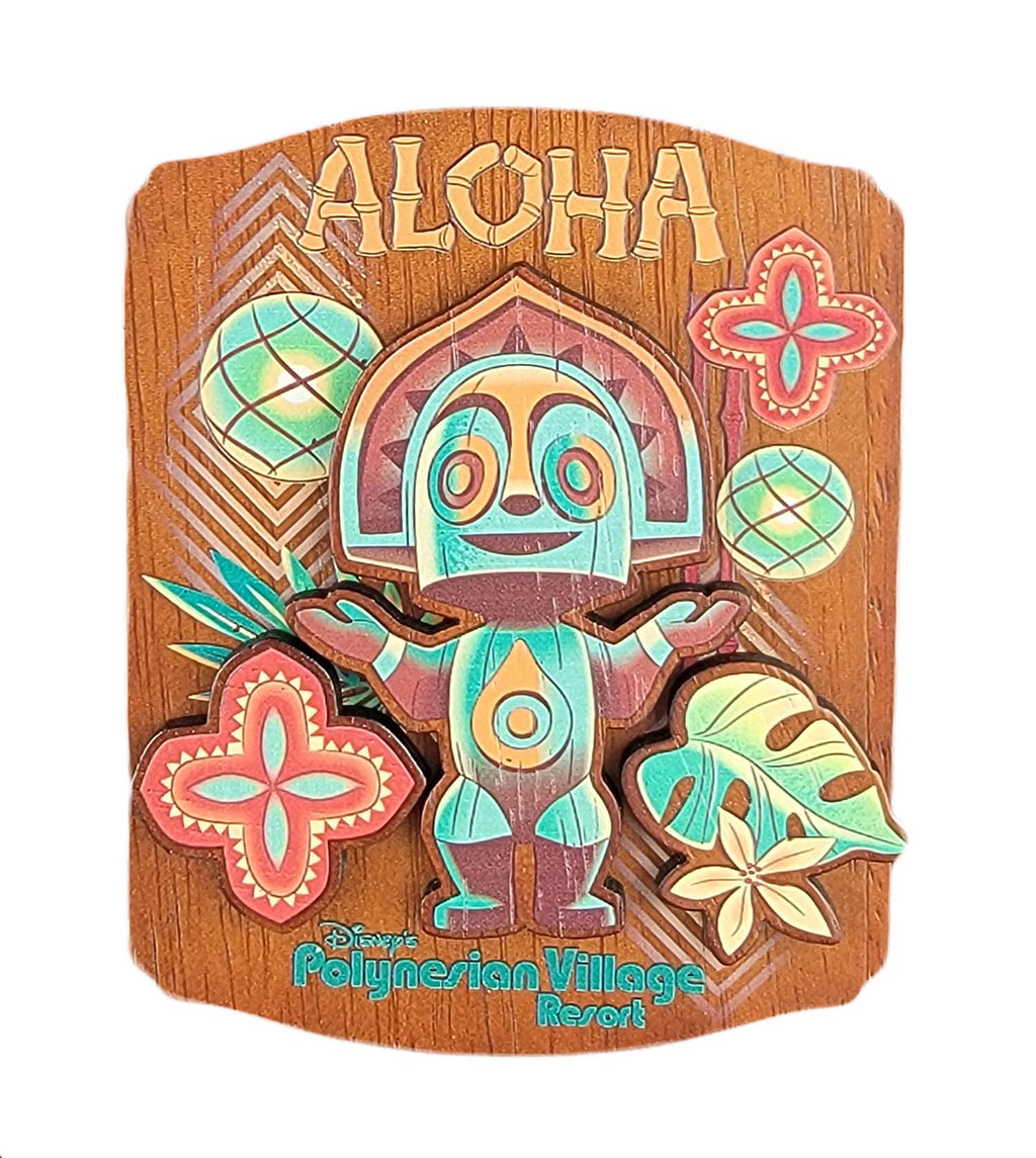 Disney Parks Magnet - Polynesian Village Resort - Aloha Tiki Logo - front view