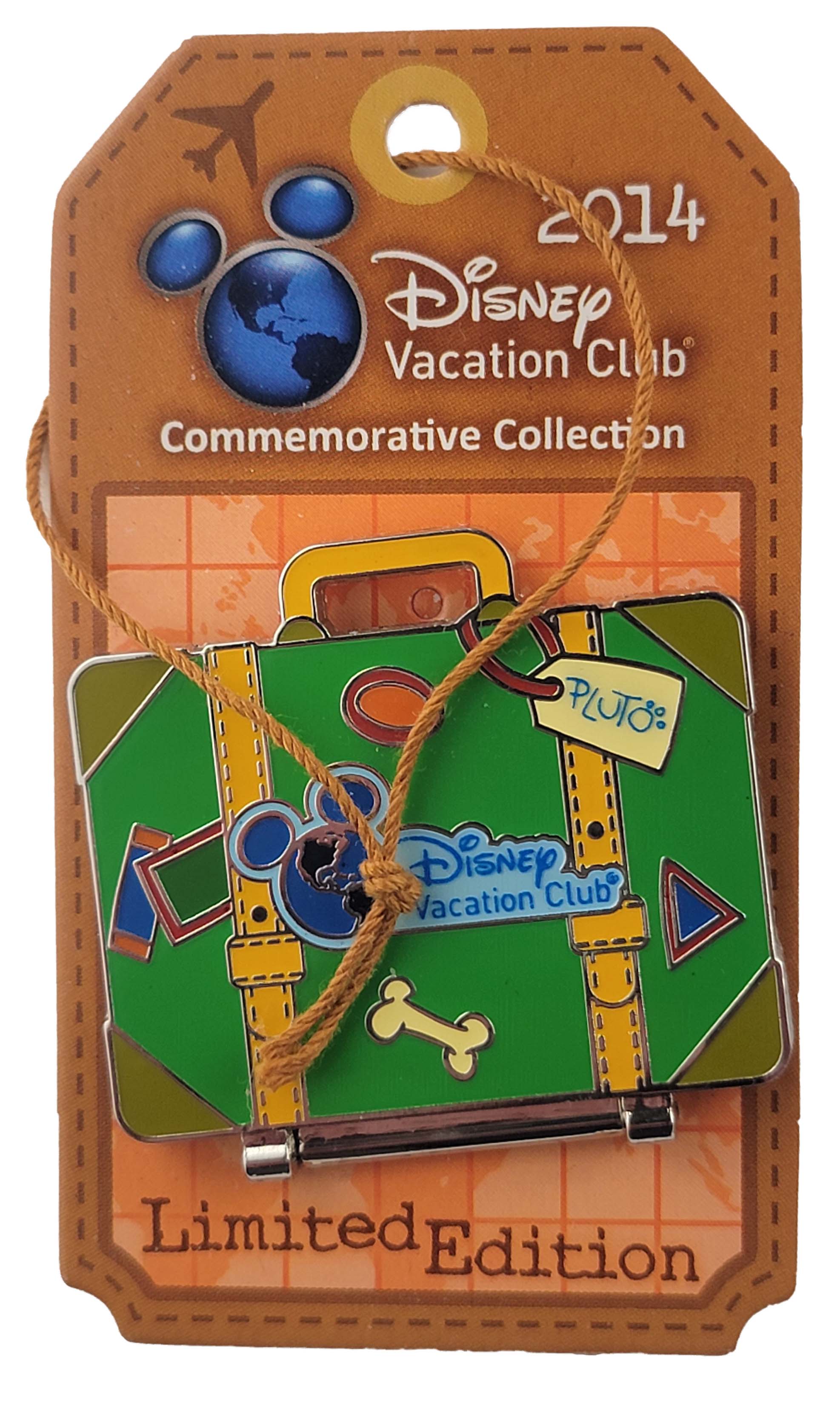 Disney Pin - Disney Vacation Club 2014 - Luggage - Pluto, view 1