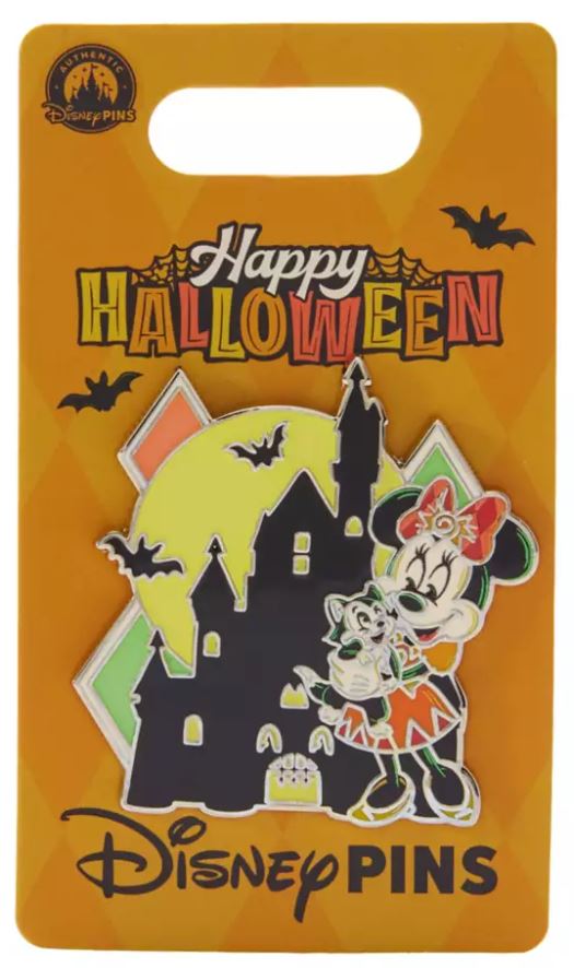 Disney Pin - Happy Halloween 2026 - Minnie Mouse and Figaro - Glow-in-the-Dark