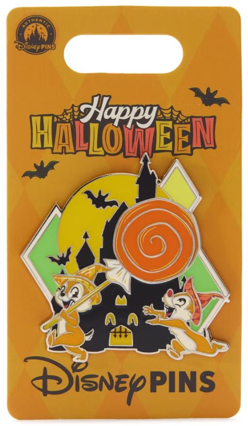 Disney Pin - Happy Halloween 2026 - Chip n' Dale - Lollipop - Glow-in-the-Dark