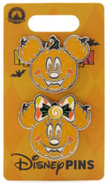 Disney Pin - Happy Halloween 2026 - Mickey and Minnie Mouse - Jack-o'-Lanterns - Pin Set