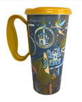 Disney Parks Travel Mug - WDW 50th Anniversary Resorts - Mickey & Minnie - front view